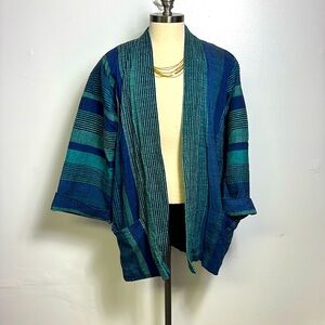 Barbara Sansoni Handwoven- Handmade Jacket OS Beachy Artist Boho